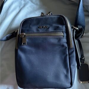 Tumi crossbody bag purse navy